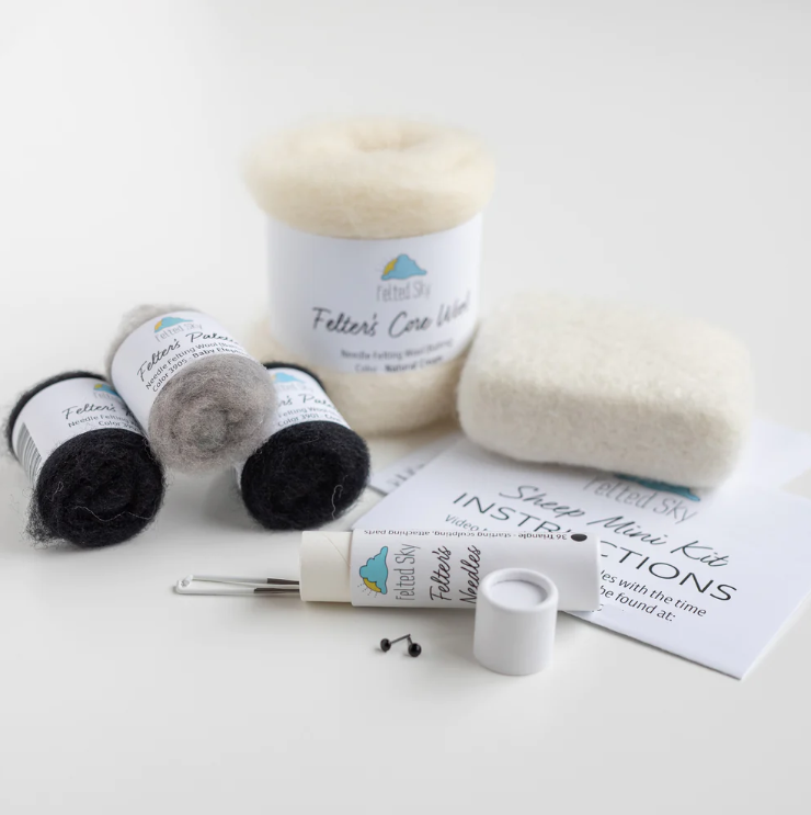 Sheep Mini Needle Felting Kit