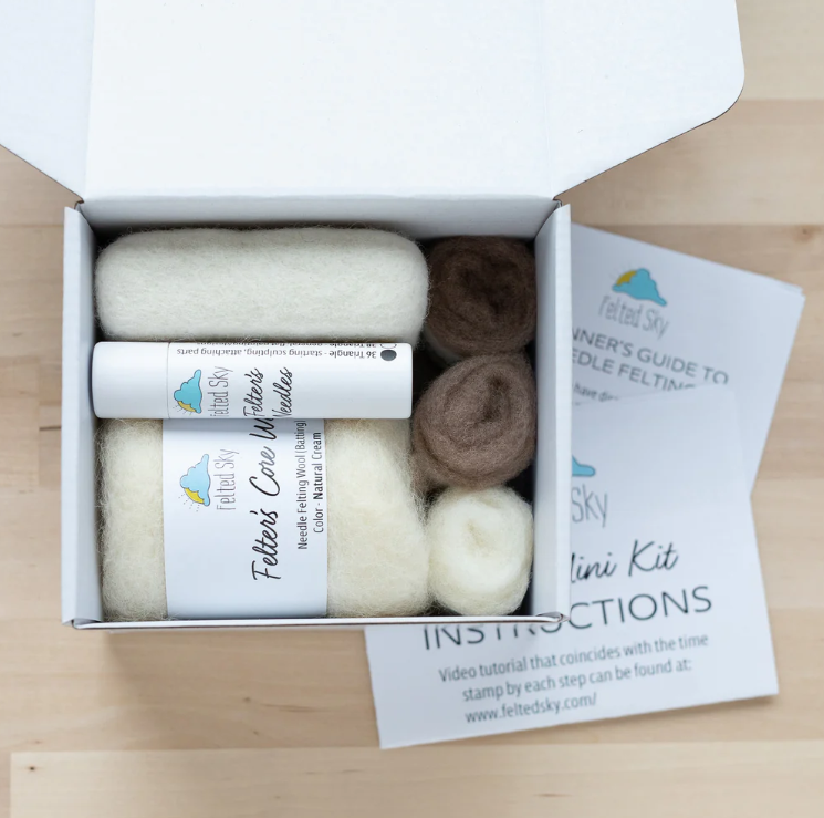 Sheep Mini Needle Felting Kit