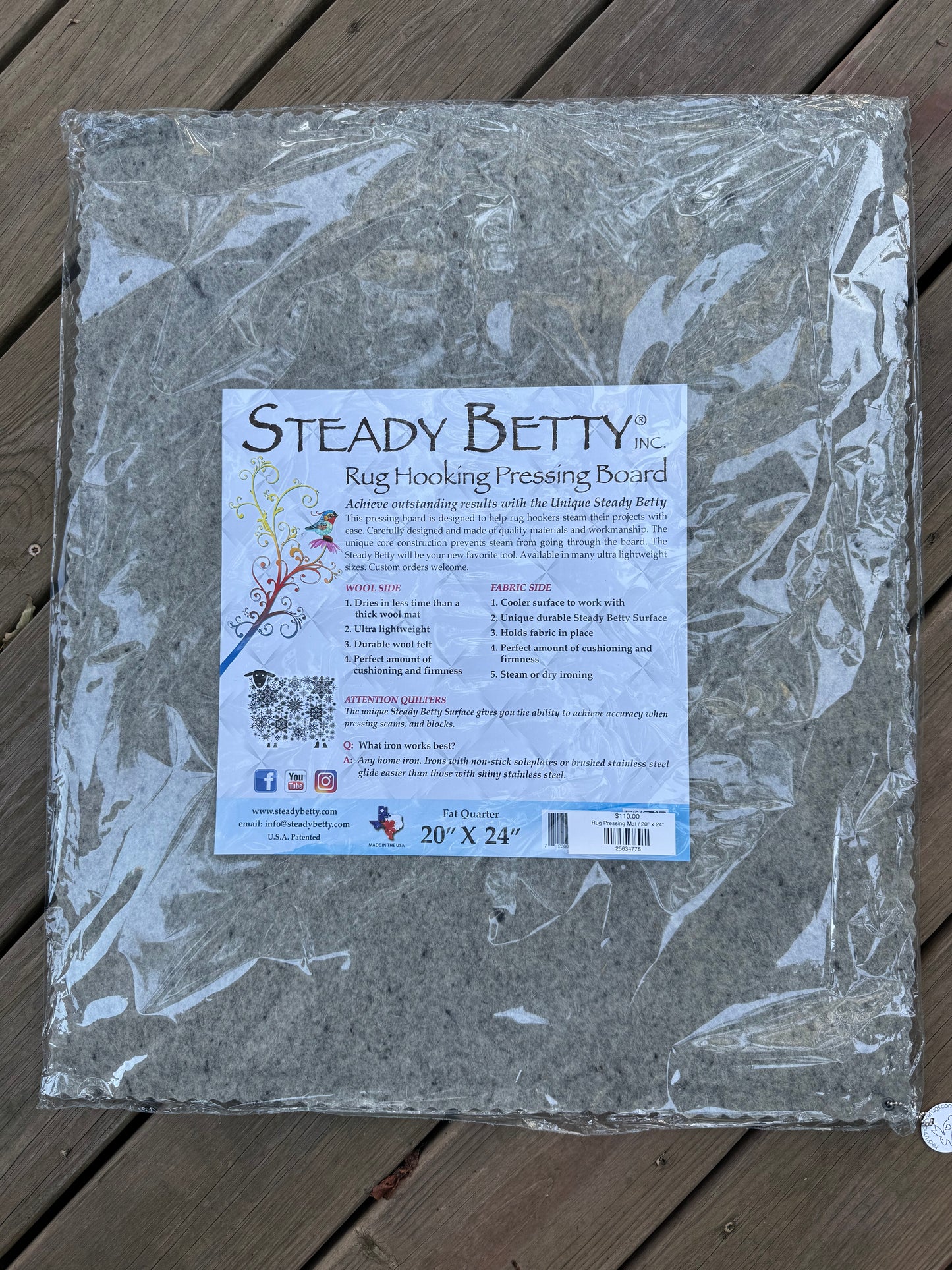 Hooked Rug Steaming/Pressing Mat