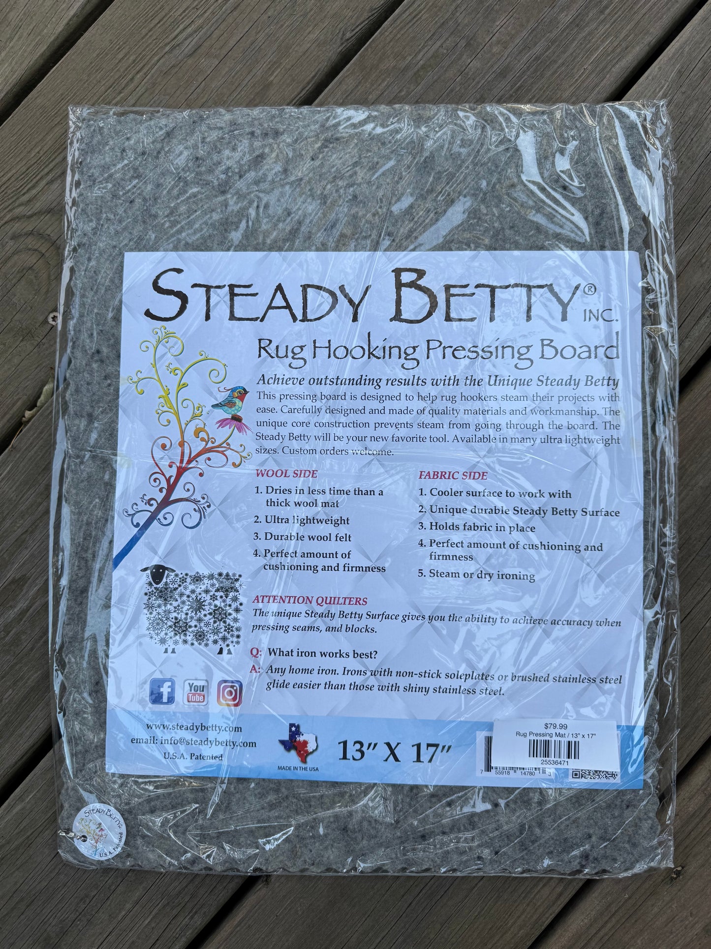 Hooked Rug Steaming/Pressing Mat