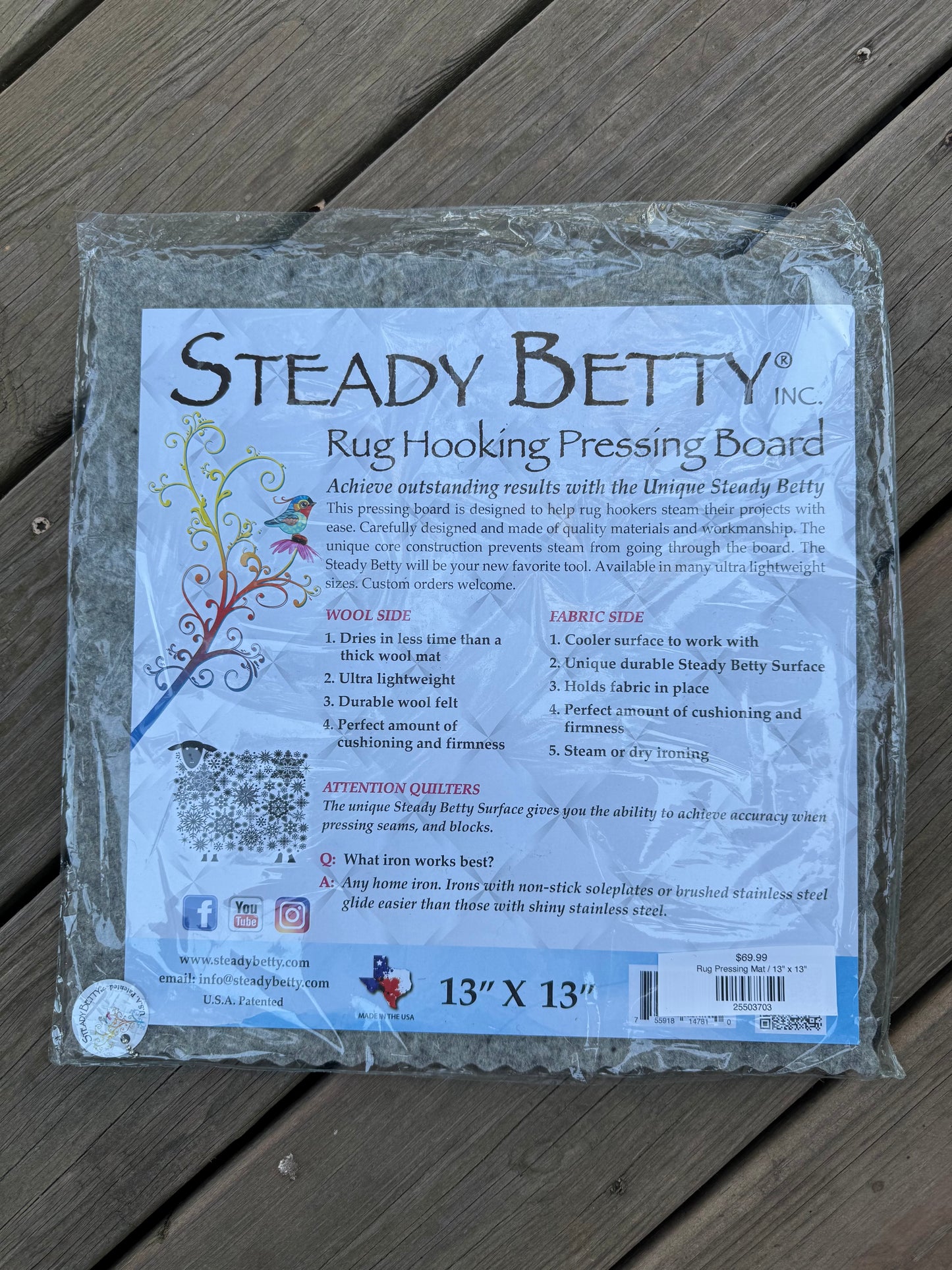 Hooked Rug Steaming/Pressing Mat